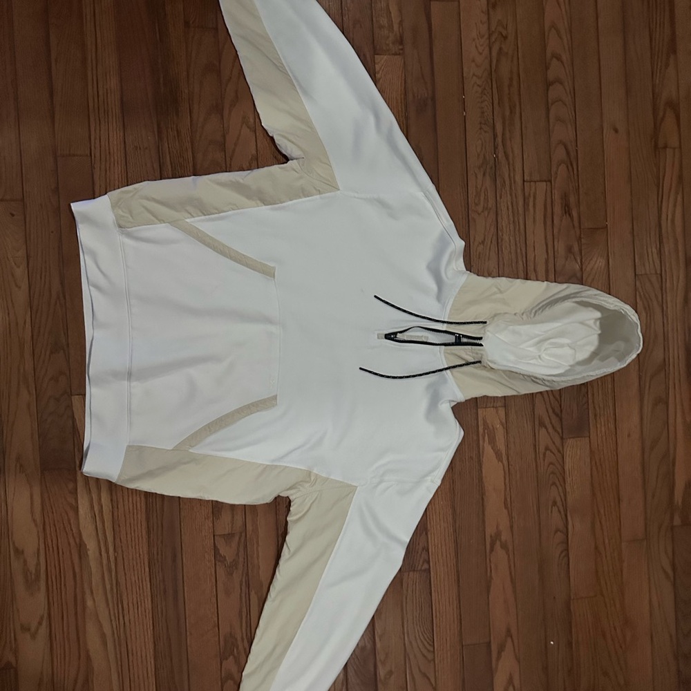 Cream activewear hoodie